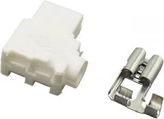 1 Pcs 1 Pin Flag Plug Sheath Wiring Harness Female 6.3mm Electronic Connector With Cable 176497-1