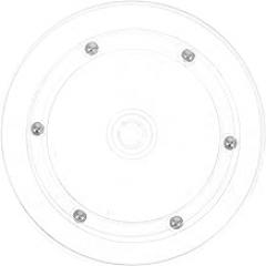 360degree Rotating Display Stand with Smooth Spin Transparent Acrylic Turntable Base for Spice Rack Kitchen Pantry Cake Decorating Jewelry Showcase and More