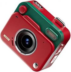 CCD Mini Retro Digital Camera with 8MP CCD Sensor, HD 1080P Photo and Video Capture, Compact 9.5x7.4x3.6 cm Electronic Image Stabilization, Fully Automatic Operation, for Students, Travelers(Red)