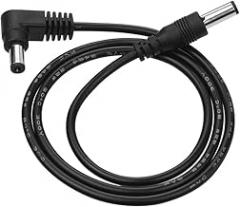 8 Ways Daisy Chain Cable for Electric Guitar Effects Pedals High Conductivity Right Angle Plug Daisy Chain Power Cable (1 Way)