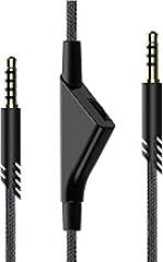LecLooc Replacement for Astro A40 Cord, A10 Headset Cable Braided Wire, 6.5 Feet/2.0 M Volume Control Cable Compatible with Astro A40TR/A40/A10 Gaming Headsets Cord