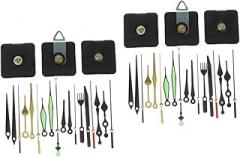 Homoyoyo 2sets Clock Movement Mechanism Various Hands for Wall Clock Repair Parts Kit for Home Office and Classroom Use