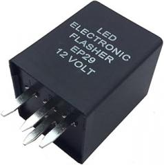 Car Led Flasher Relay Pin Electronic Decoder for Turn Signal Fix Plug and Play for Led Blinking Issues Vehicles Black