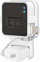 Sync Module 2 Outlet Wall Mount for Blink Doorbell Camera, Window Sensors Accessories,Doorbell Chime Inside House Bracket Holder with Short Cable (1 Wall Holder)