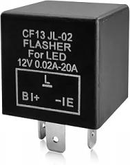 CF13 LED Electronic Flasher Relay, 3-Pin CF13 JL-02 EP34 12V 0.02A-20A Turn Signal Light Flasher Relays, Car Blinker Relay for LED Turn Signal Fixing Hyper Blink Flash
