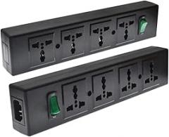 4 Ways PDU Power Strip Compatible with Multiple Devices Power Strip with Overload Protector UK US EU Socket Outlet Extend with Circuit Breaker Switche New 2026 High for Reliable Electronic Component