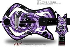 Alecias Swirl 02 Purple Decal Style Skin - fits Warriors Of Rock Guitar Hero Guitar (GUITAR NOT INCLUDED)