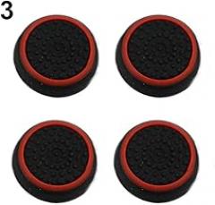 4Pcs Replacement Silicone Thumb Grip Stick Cap Covers,Controller Thumb Silicone Stick Grip Cap Cover for PS3 PS4 Xbox ONE Red