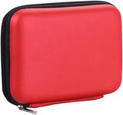 Hard Drive Case 2.5 inch HDD Bag Electronics Accessories HDD Shockproof Storage Bag (Red)
