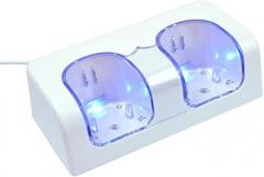 CT01 REMOTE DUAL BATTERY CHARGER For WII + 2 BATTERIES-White