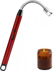 USB Rechargeable Electronic Lighter, REHAVE Candle Lighter, Electric Rechargeable Arc Lighter with LED Indicator, Flexible Neck, Flameless, Windproof, for Camping, Kitchen, Grill, Fireworks, Gas Stove