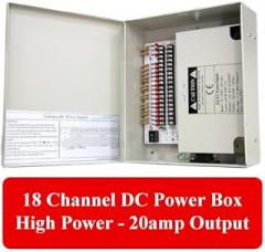 CCTV Distribution Box 18 Channel 12V DC High Power CCTV Power Supply Distribution Box 20 Amps Output