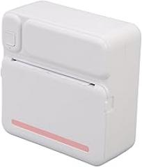 Pomya Phone Printer, Inkless Sticker Printer Cute Design Portable Type C Rechargeable for Learning Assistance (Roseate)