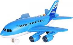 Kids Airplane Toy with s, Realistic Jet Sound, Educational Mode, and Inertia Action - Best Flying Toy Planes for 4 Year Old Girls, Flashing Glider Toy for 6 7 8 Year Old C