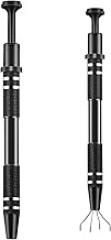 2Pcs 4 Prongs Jeweler's Pick Up Tool Stainless Steel Piercing Ball Grabber 4 Prong Diamond Claw Tweezers Pearl Grabber Pick Up Tool for Tiny Objects Ic Chips Electronic Components