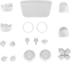 Full Set for PS5 Controller - Joysticks, Dpad, R1 L1 R2 L2, Direction Key, ABXY Buttons - Replacement Kit for PS5 Game Console (White)