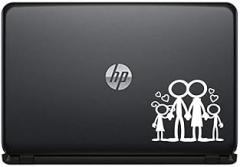 Stick Figure 2 Heart Hold Hand Vinyl Decal Sticker for Computer MacBook Laptop Ipad Electronics Home Window Custom Walls Cars Trucks Motorcycle Automobile and More (White)