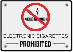 Aluminum Weatherproof Metal Sign Multiple Sizes Electronic Cigarettes Prohibited Horizontal Street 10x7Inches