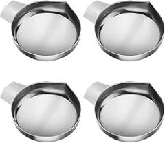 4 Pcs Stainless Steel Jewelry Scale Tray Powder Electronic Scale Tray Reusable Digital Scales Weighing Pans Small Weighing Dishes for Kitchen Laboratory Liquid