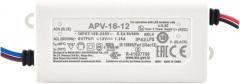 APV-16-12 12V 1.25A 15W Switching Power Supply, 90-264VAC Wide Input, Short Circuit/Overload/Overvoltage Protection, IP42 Design for LED Lighting & Electronic Devices