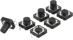 10PCS 12x12 Panel Momentary Tactile Tact Mini Switch 12 * 12 * 4.3mm 5mm 6/7/8/9/10/11/12 mm 4Pinc Tact Switch(12X12X6mm)