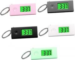 LIGIGWASH 5pcs Keychain Watch Digital Men Women Silent Electronic Lanyard Watch Key Ring Digital Hanging Luminous Function