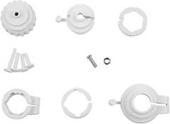 Thermostat Adapter Set for M30 x 1.5 mm Water Heating Valves, Compatible with for RA, for RAV, for RAVL Models, 6 Adapter Rings with Mounting Hardware for Electronic Radiator Thermostat