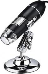 Microscopes Equipment 1600X 3in1 Type-C Digital Microscope with 8 LEDs 2MP Electronic Professional Loupes(A)