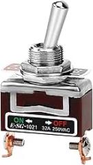 2/3/4/6/8/9/12Pin E-SG Toggle Switch 32A 250VAC Rocker Switch Self-Locking E-SG Power Switch with Brass Screw Foot Pin(1021)