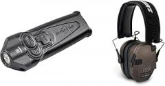 SureFire 650 Lumen Pocket LED Flashlight and Walker's Razor Slim Electronic Earmuffs Bundle