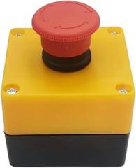 600V/10A Button Boxe-Stop Push Button Switch Emergency Stop Switch 1NO+1NC