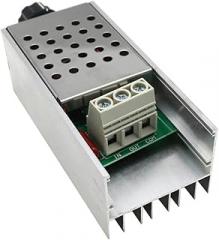 10000W 0-220V Electronic Voltage Regulator for Motor Speed Control & Dimming — Aluminum Housing, Compatible with Resistive and Inductive Loads