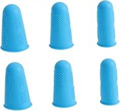 Didiseaon 12pcs Silicone Finger Cots for Nail Art Protective Fingertips Covers Blue Flexible and Stretchy Suitable for Electronics Repair Painting