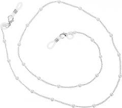 KONTONTY Wireless Earphone Anti-Lost Lanyard Necklace Multi-Purpose Earphone Chain with Decorative Pearls for Sports and Outings Strong and Convenient Design for Secure Use