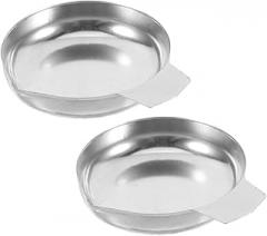 HOMSFOU 2pcs Stainless Steel Scale Weighing Trays for Grams Jewelry Electronic Scales Scratch Surface Replacement Pans