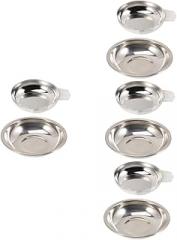 8pcs Weight Jewelry Dish Steel Measuring Scale Tray for Digital Electronic Balance Small Scale Plate Trays for Food