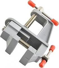 Aluminum Mini Hobby Vise Clamp for Jewelry and Model Making, Compact Bench Vise for Crafters, Electronic Repair and Wood Carving Tool, Black