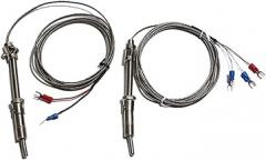 WRNT-01 Type K E J PT100 Thermocouple M12 Thread Spring Temperature Sensor Probe 1M 1.5M 2M 1Pcs(1M Cable Length,K Type)