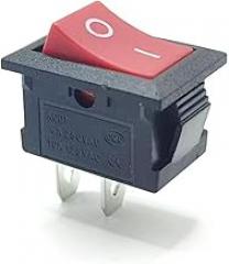 Rocker Switch KCD1 2 Pin 2 Position 10A125V 6A250V ON/Off Fit for Various Kinds of Auto Household Appliances DIY Power Control Electric Tool Lawnmowers Snow Blowers Garden General Electronic Equipment