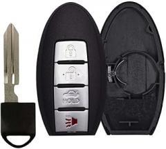 Replacement for Nissan Smart Prox. Key Shell 4 Buttons Fits for FCC ID KR55WK48903 Compatible with 2007-2012 - Altima and 2008-2014 - Maxima. Shell only, Electronic Board not Included (1)