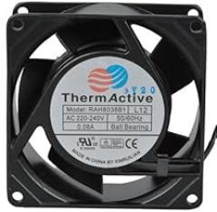 RAH8038B1 Fan, 220VAC, 29CFM, 12
