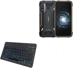 BoxWave Keyboard Compatible with Cubot Kingkong 6 - SlimKeys Bluetooth Keyboard - with Backlight, Portable Slim LED 7 Colors - Jet Black