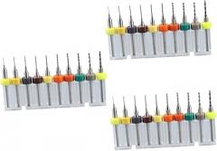 DOITOOL 30pcs Carbide PCB Drill Bits Set to Precision Rotary Tool Bits for Jewelry Electronics and Woodworking for Fine Engraving and Drilling Applications