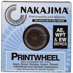 Nakajima Letter Gothic 10/12 Print Wheel for use in WPT-150/160 Series Portable Electronic Typewriter.