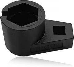 Offset Oxygen Sensor Socket 3/8 Inch Drive by 7/8 Inch, Universal Compatible with Vehicle Oxygen Sensor Removal, Wire Gate Accesses Sensor from Side, Preventing Damage to Wires (1 pcs)