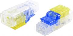 New Lon0167 2 Pcs Featured 1.5-2.5mm2 to 0.5-0.75mm2 reliable efficacy Wire Double Ways Push in Cable I-Clamp Quick Wiring Connector Insulated Splice(id:24e 29 25 9c