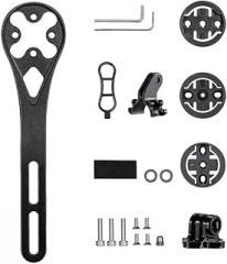 Aluminum Alloy For Bike Computer Mount with Extension Frame for Garmin For Wahoo For Bryton, Multi-Function Cycling Bracket for Road For Bike Suspension, Handlebar Camera and Light Mount Adapter