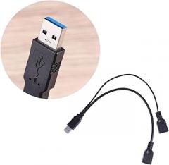 Micro USB Adapter Cable Double USB Ports Male to Female Hub for Fast Data Transfer Compatible with Keyboards Mice and Portable Electronics Durable Material