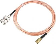 DHT Electronics RF coaxial Coax Cable Assembly BNC Male to SMB Female 48''