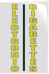 Door Decals Vertical Vinyl Stickers Multiple Sizes Electronic Cigarettes Yellow Industrial Vinyl Luggage & Bumper Stickers for Cars Business 7x10Inches